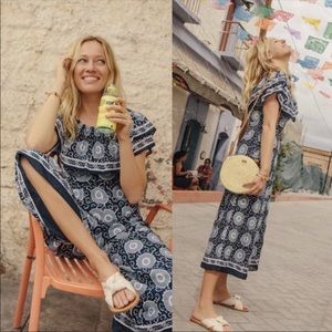 Anthropologie Off the Shoulder Jumpsuit